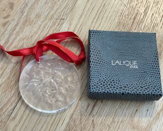 Lalique Crystal Christmas Ornament W/ Box Collection