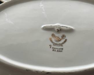 Antique Floral Dish W/ Lace Edge (Germany)