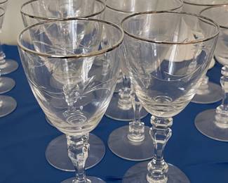 Silver Trimmed Glassware