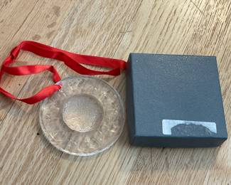 Lalique Crystal Christmas Ornament W/ Box Collection