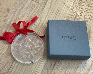Lalique Crystal Christmas Ornament W/ Box Collection