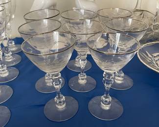 Silver Trimmed Glassware