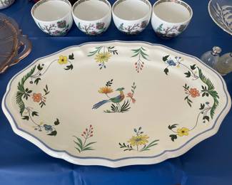 Floral Platter By Gien (France)