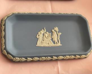 Large Wedgwood Collection (Trays, Teacups, Tea Set W/ Sugar & Creamer, Trinket Boxes, Bowls, Plates, Ashtrays, Candlestick Holders, Etc.)