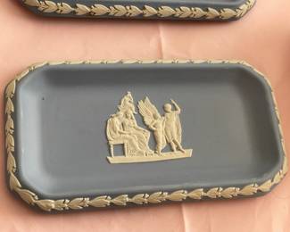 Large Wedgwood Collection (Trays, Teacups, Tea Set W/ Sugar & Creamer, Trinket Boxes, Bowls, Plates, Ashtrays, Candlestick Holders, Etc.)