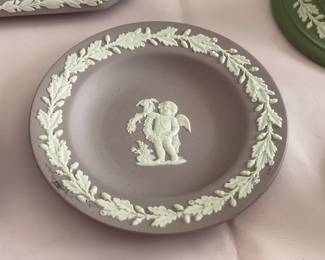 Large Wedgwood Collection (Trays, Teacups, Tea Set W/ Sugar & Creamer, Trinket Boxes, Bowls, Plates, Ashtrays, Candlestick Holders, Etc.)