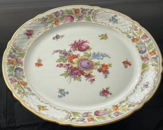 Vintage "Dresden Flowers" Decorative Cake Stand By Schumann Arzberg (Germany)