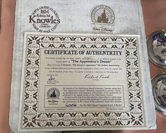 Disney Mickey Mouse "The Apprentice's Dream" Collector's Plate By Knowles W/ COA & Box