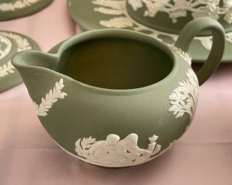 Large Wedgwood Collection (Trays, Teacups, Tea Set W/ Sugar & Creamer, Trinket Boxes, Bowls, Plates, Ashtrays, Candlestick Holders, Etc.)