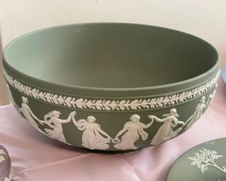 Large Wedgwood Collection (Trays, Teacups, Tea Set W/ Sugar & Creamer, Trinket Boxes, Bowls, Plates, Ashtrays, Candlestick Holders, Etc.)