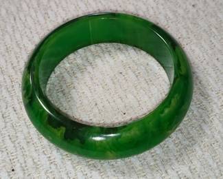 Green Jade Bangle Bracelet
