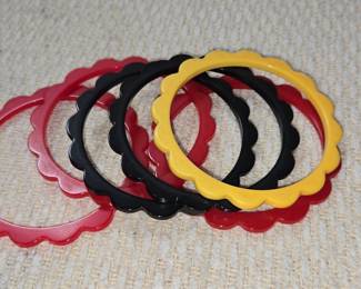 Scalloped Bakelite Bangles