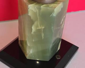 Art Deco Bronze Dancer Sculpture by Josef Lorenzl on Onyx Base