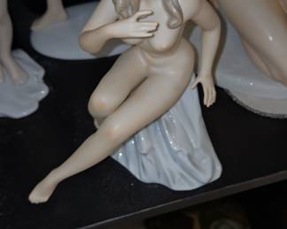 Meissen Porcelain Figurine of a Seated Nude Woman, Model 764