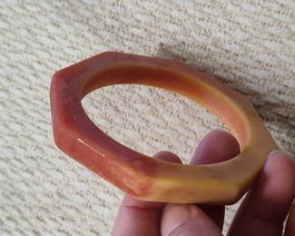 Vintage Octagonal Bakelite Bangle Bracelet