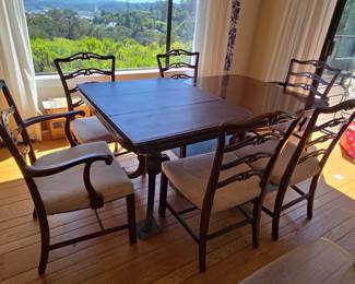 Chippendale Style Mahogany Dining Table and Chairs