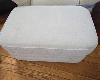 Upholstered Armchair and Ottoman Set