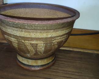 Stoneware Pedestal Bowl