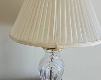 Waterford Cut Crystal and Brass Table Lamp