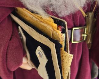 Handcrafted Wizard Doll with Staff and Book