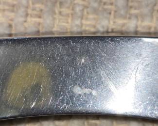 Bakelite and Silver Bangle Bracelet