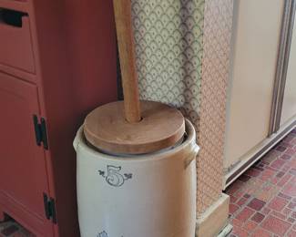 Antique butter churn