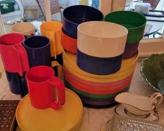Heller melamine mid-century dishes
