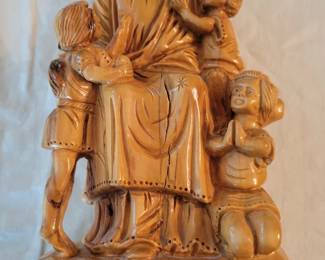 Zacharia Brothers carved wooden statue