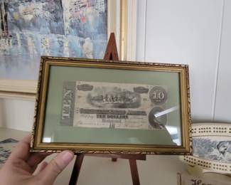 Framed $10 bill