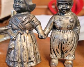 Cast salt and pepper shakers