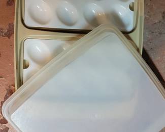Tupperware deviled egg server