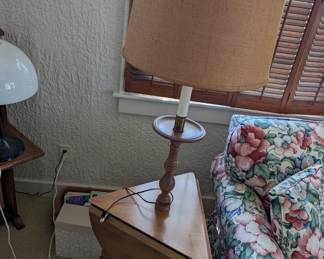 Mid-century drop leaf end tables light combo