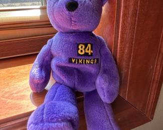 Limited Treasures Randy Moss #84 Purple Vikings Beanie Plush Bear