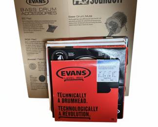 Evans Level 360 Bass Drumhead and Accessories