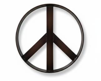 Large Metal Peace Sign Wall Art