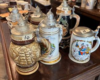 THe Bar is full of Steins, Collectible Licquor Bottles