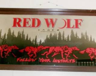 RED WOLF LAGER MIRROR