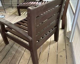 F47 - $100. Patio Sectional. Measures 91" x 64". No cushions included. Each piece moves individually and can be different configurations.