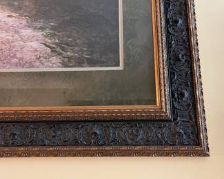 F34 - $30. Beautifully Framed Frits Thaulow Print. Measures 38.25" x 34" framed.