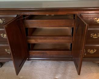 F10 - $175. Pennsylvania House Solid Wood Dresser. Measures 66" wide x 20" deep x 34" tall.
