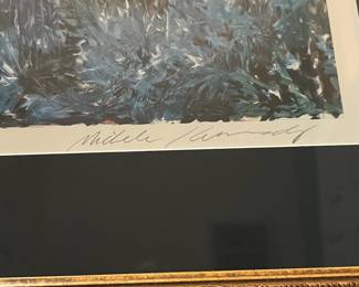 F32 - $85. Pair of Michele Kennedy Framed Prints. Artist signed & numbered. Mid Summer Blossoms #882/1500 & Red Poppy #254/1500.