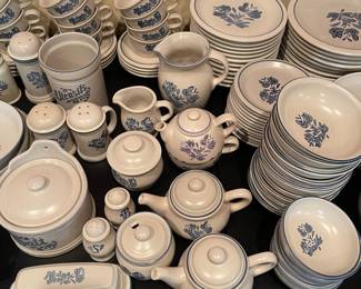 F70 - $450. Pfaltzgraff Yorktowne. 153 Pieces.