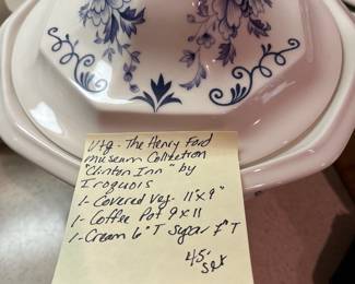 F35 - $45 Set. The Henry Ford Museum Collection "Clinton Inn" by Iroquois.