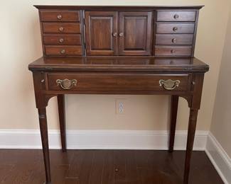 F3 - $150. Pennsylvania House Flip Top Desk. Very good vintage condition! Measures 34" wide x 18" deep x 41" tall.