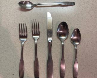F68 - $100. Oneida Community Paul Revere Stainless. Mostly service for 12 (8 Salad Forks)