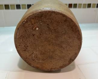 F55 - $60. Antique Canning Crock. Measures 5" x 8.5" tall.