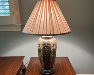 F41 - $60. Vintage Porcelain Lamp. 30" Tall. Needs new Shade.