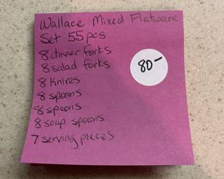 F69 - $80. Wallace Stainless Flatware - MIXED BAG of Patterns.