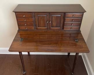 F3 - $150. Pennsylvania House Flip Top Desk. Very good vintage condition! Measures 34" wide x 18" deep x 41" tall.