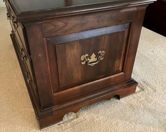 F23 - $200. Pennsylvania House Blanket Chest with *drawers*. Both drawers are the full length - 1 is shallow & 1 deep. Measures 36" wide x 20" deep x 20" tall.